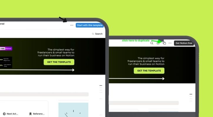 One click to duplicate the Agency OS template into your own Notion