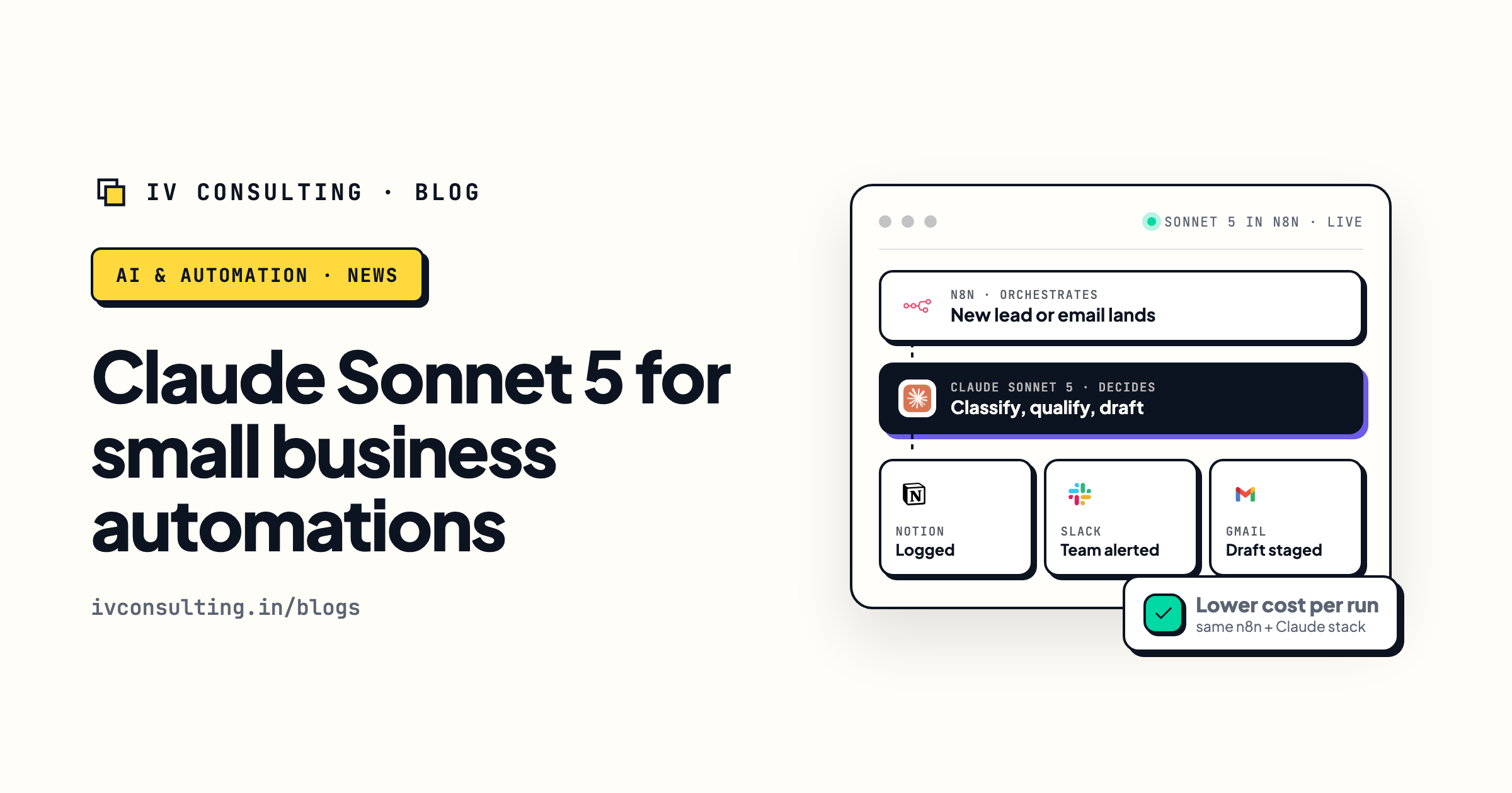 Claude Sonnet 5 for small business automations