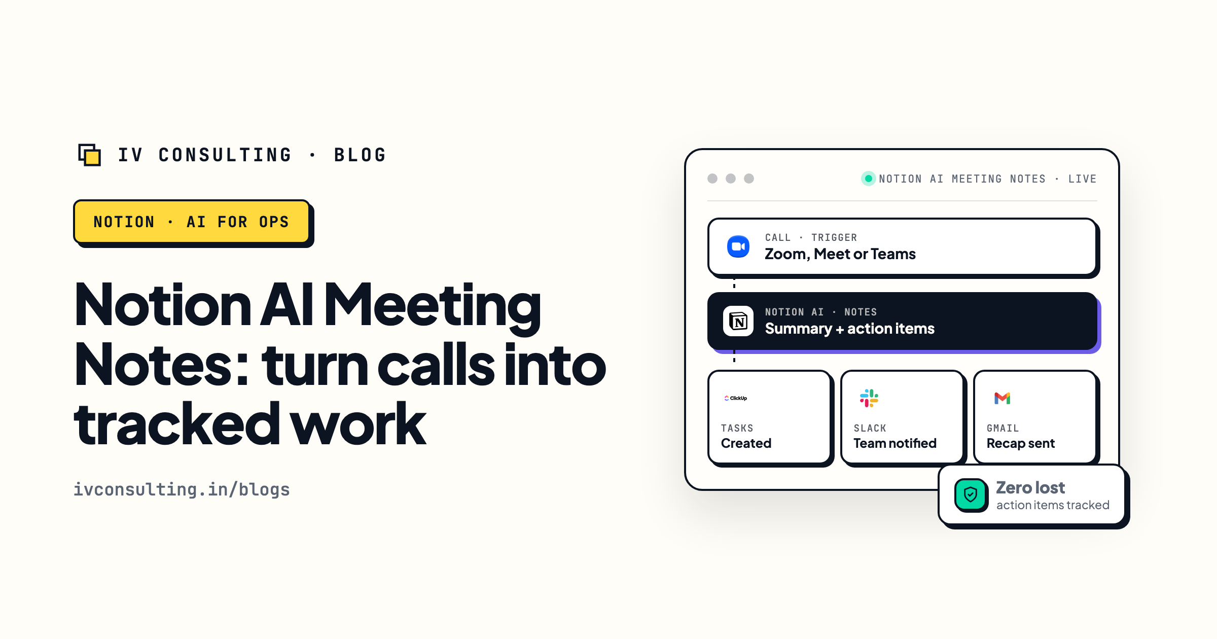 Notion AI Meeting Notes for SMB Ops