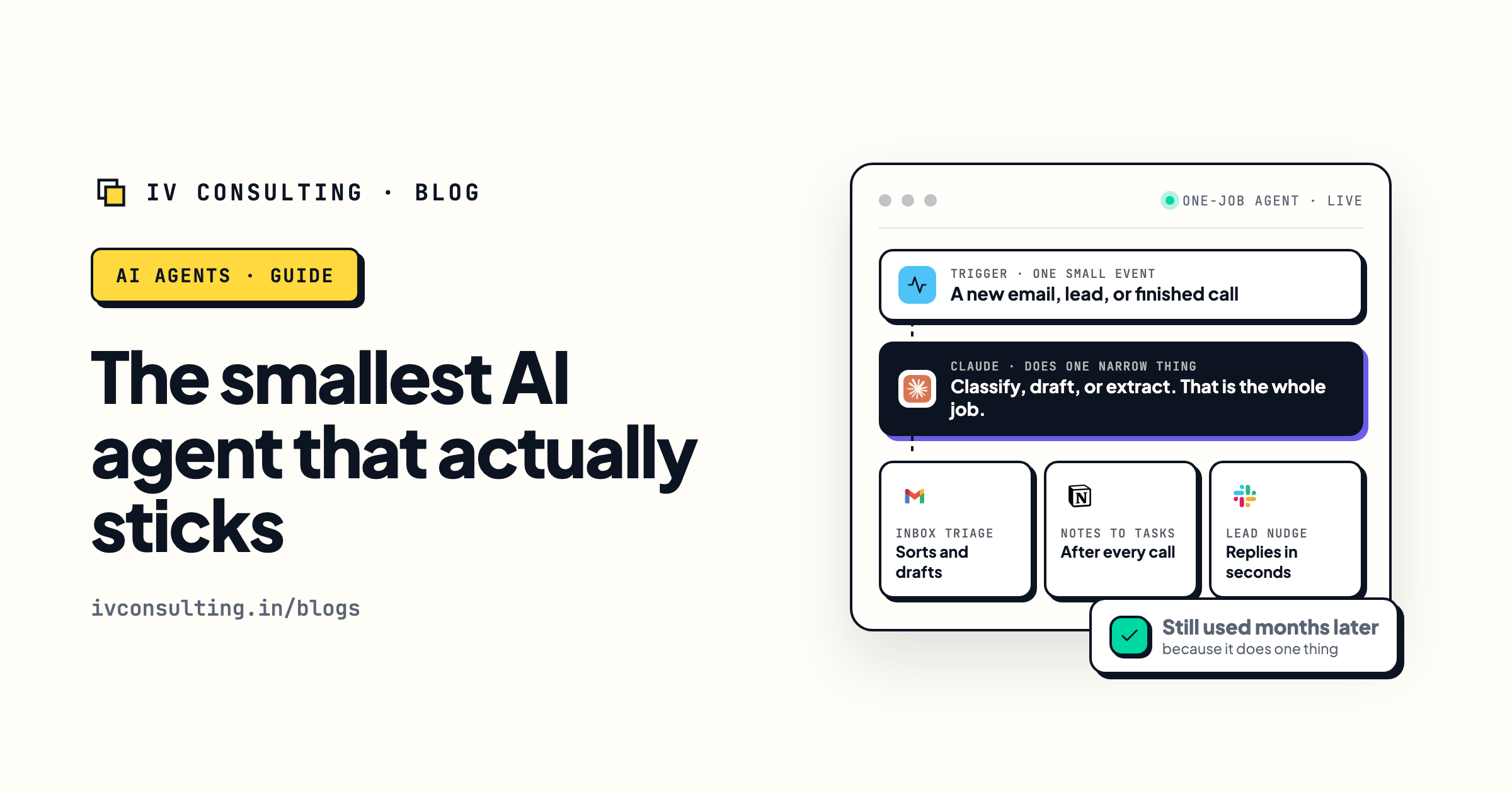The smallest AI agent that actually sticks for SMBs