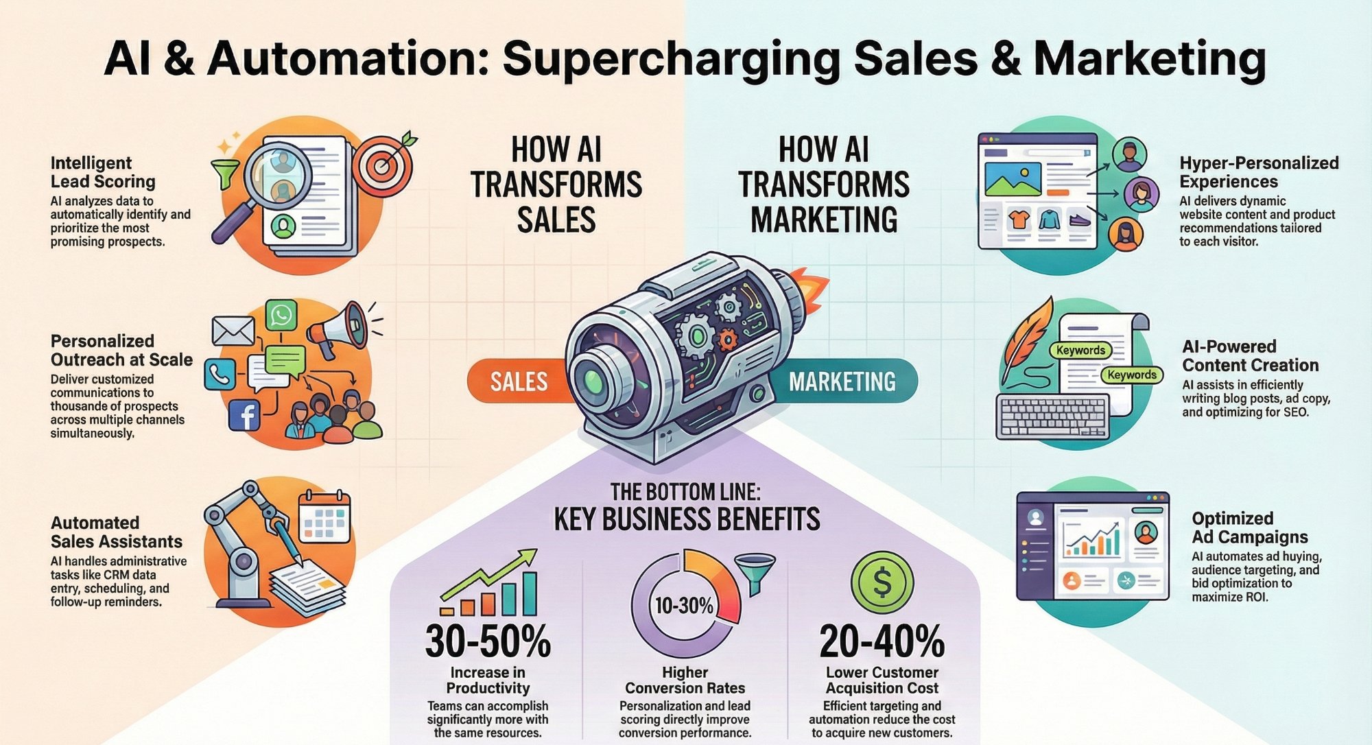 Use Cases of AI & Automation for Sales and Marketing Teams