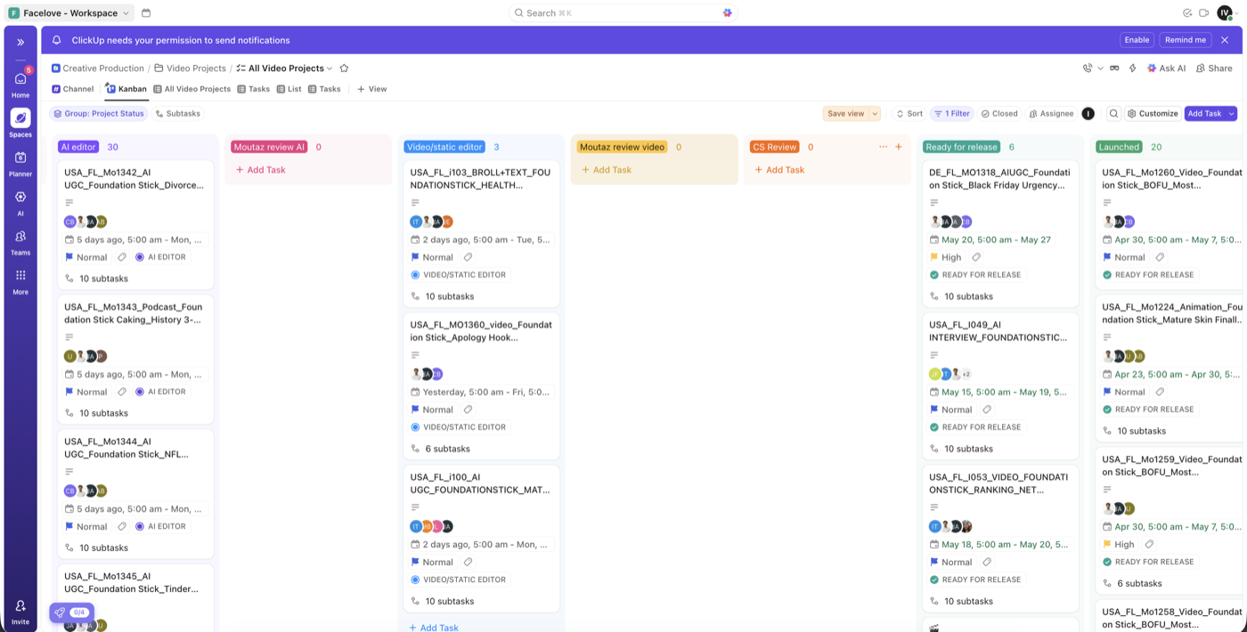 ClickUp gated flow