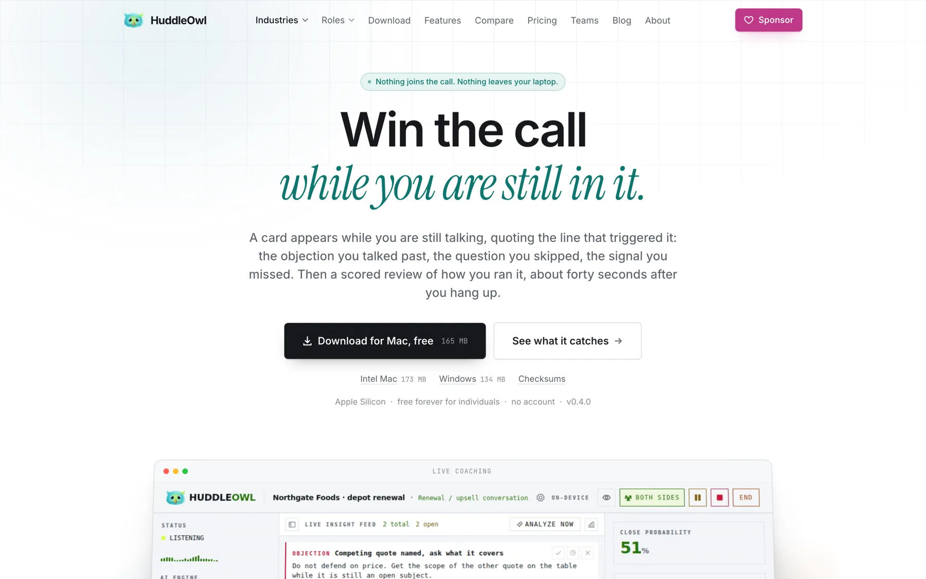 The HuddleOwl website: win the call while you are still in it