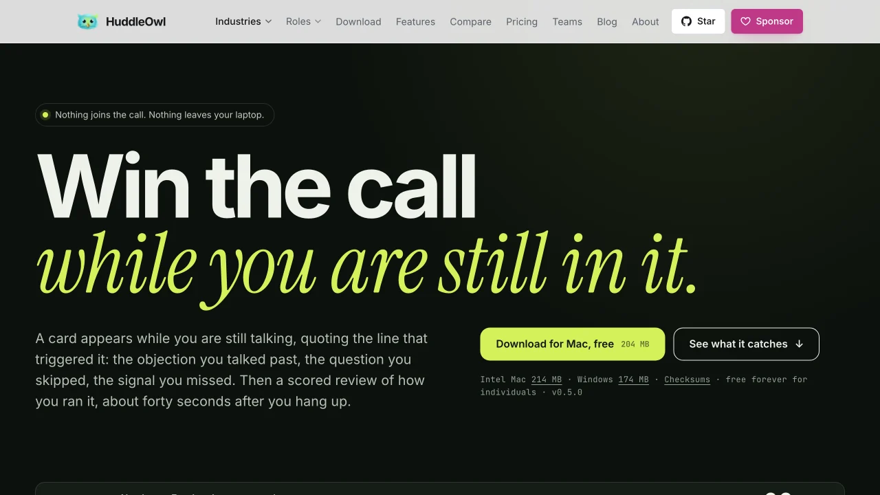 HuddleOwl homepage
